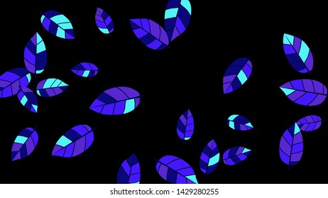 Cute  Pattern with Leaves for Greeting Card or Poster. Vector Background for Spring or Summer Design.
