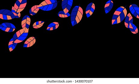 Cute  Pattern with Leaves for Greeting Card or Poster. Vector Background for Spring or Summer Design.
