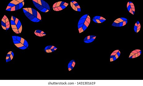 Cute  Pattern with Leaves for Greeting Card or Poster. Vector Background for Spring or Summer Design.

