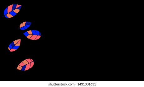 Cute  Pattern with Leaves for Greeting Card or Poster. Vector Background for Spring or Summer Design.
