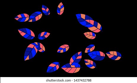 Cute  Pattern with Leaves for Greeting Card or Poster. Vector Background for Spring or Summer Design.

