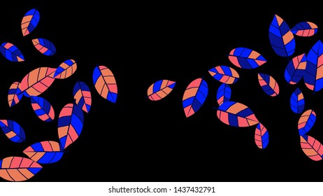Cute  Pattern with Leaves for Greeting Card or Poster. Vector Background for Spring or Summer Design.
