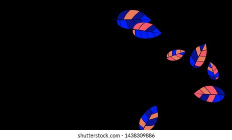 Cute  Pattern with Leaves for Greeting Card or Poster. Vector Background for Spring or Summer Design.
