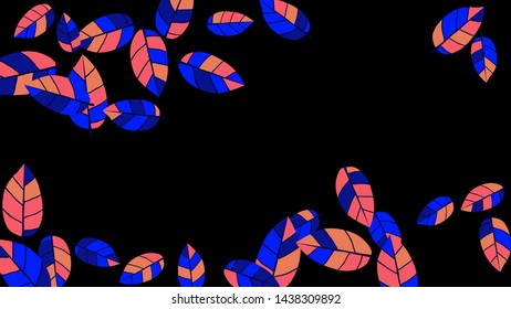 Cute  Pattern with Leaves for Greeting Card or Poster. Vector Background for Spring or Summer Design.
