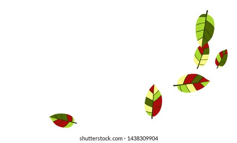 Cute  Pattern with Leaves for Greeting Card or Poster. Vector Background for Spring or Summer Design.
