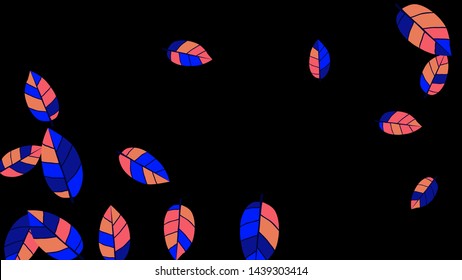 Cute  Pattern with Leaves for Greeting Card or Poster. Vector Background for Spring or Summer Design.
