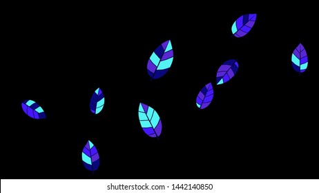 Cute  Pattern with Leaves for Greeting Card or Poster. Vector Background for Spring or Summer Design.
