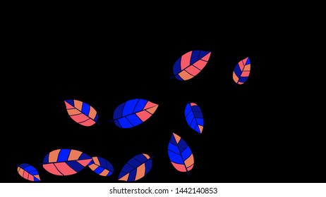 Cute  Pattern with Leaves for Greeting Card or Poster. Vector Background for Spring or Summer Design.
