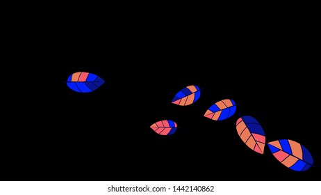 Cute  Pattern with Leaves for Greeting Card or Poster. Vector Background for Spring or Summer Design.
