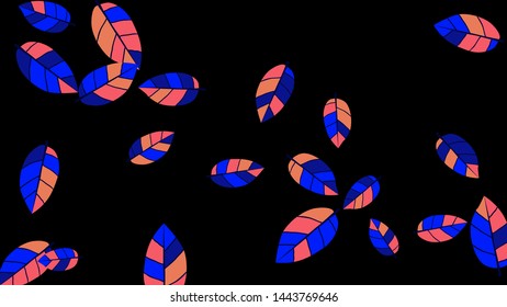 Cute  Pattern with Leaves for Greeting Card or Poster. Vector Background for Spring or Summer Design.
