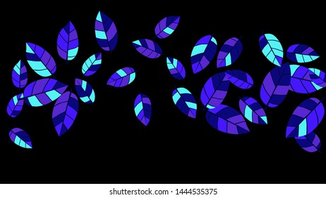 Cute  Pattern with Leaves for Greeting Card or Poster. Vector Background for Spring or Summer Design.
