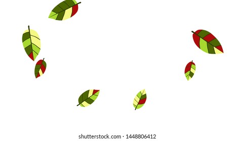 Cute  Pattern with Leaves for Greeting Card or Poster. Vector Background for Spring or Summer Design.
