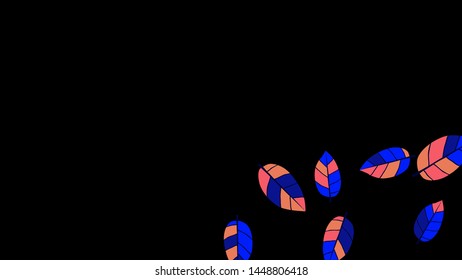Cute  Pattern with Leaves for Greeting Card or Poster. Vector Background for Spring or Summer Design.
