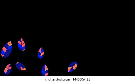 Cute  Pattern with Leaves for Greeting Card or Poster. Vector Background for Spring or Summer Design.
