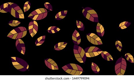 Cute  Pattern with Leaves for Greeting Card or Poster. Vector Background for Spring or Summer Design.
