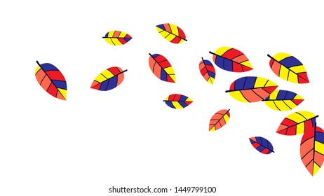 Cute  Pattern with Leaves for Greeting Card or Poster. Vector Background for Spring or Summer Design.
