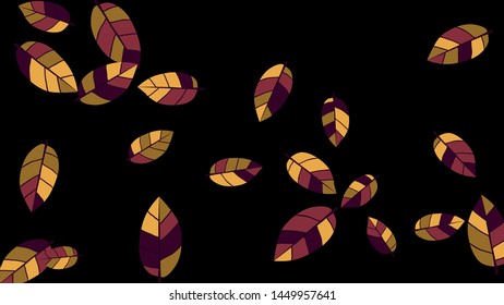Cute  Pattern with Leaves for Greeting Card or Poster. Vector Background for Spring or Summer Design.

