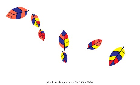 Cute  Pattern with Leaves for Greeting Card or Poster. Vector Background for Spring or Summer Design.
