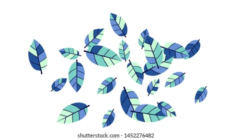 Cute  Pattern with Leaves for Greeting Card or Poster. Vector Background for Spring or Summer Design.
