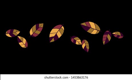 Cute  Pattern with Leaves for Greeting Card or Poster. Vector Background for Spring or Summer Design.

