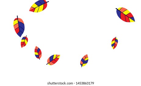 Cute  Pattern with Leaves for Greeting Card or Poster. Vector Background for Spring or Summer Design.
