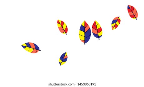 Cute  Pattern with Leaves for Greeting Card or Poster. Vector Background for Spring or Summer Design.
