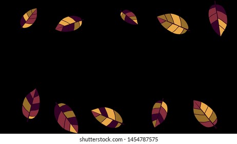 Cute  Pattern with Leaves for Greeting Card or Poster. Vector Background for Spring or Summer Design.
