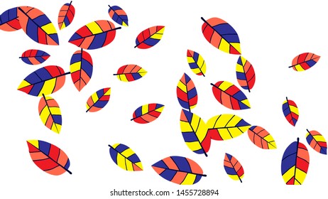 Cute  Pattern with Leaves for Greeting Card or Poster. Vector Background for Spring or Summer Design.
