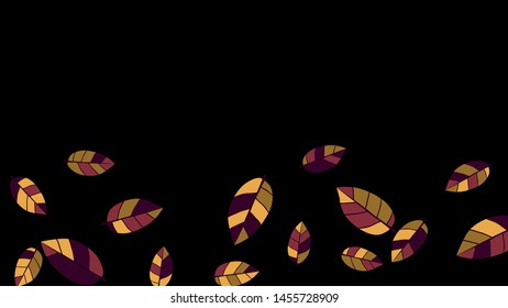 Cute  Pattern with Leaves for Greeting Card or Poster. Vector Background for Spring or Summer Design.
