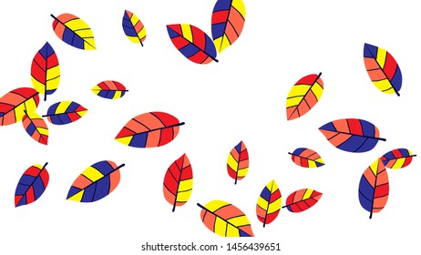 Cute  Pattern with Leaves for Greeting Card or Poster. Vector Background for Spring or Summer Design.
