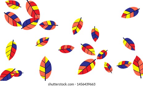 Cute  Pattern with Leaves for Greeting Card or Poster. Vector Background for Spring or Summer Design.
