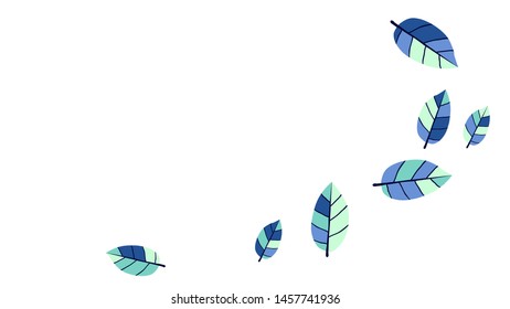 Cute  Pattern with Leaves for Greeting Card or Poster. Vector Background for Spring or Summer Design.
