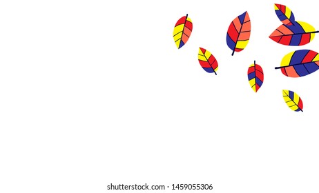 Cute  Pattern with Leaves for Greeting Card or Poster. Vector Background for Spring or Summer Design.

