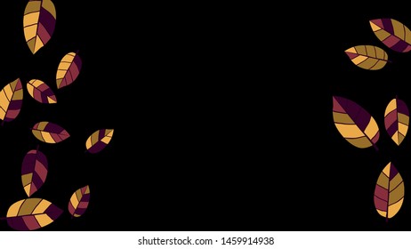 Cute  Pattern with Leaves for Greeting Card or Poster. Vector Background for Spring or Summer Design.
