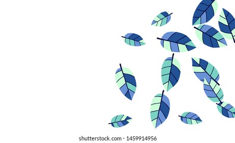 Cute  Pattern with Leaves for Greeting Card or Poster. Vector Background for Spring or Summer Design.
