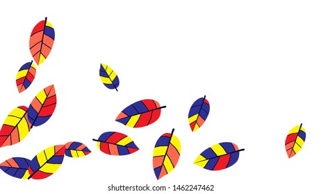 Cute  Pattern with Leaves for Greeting Card or Poster. Vector Background for Spring or Summer Design.
