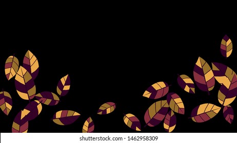 Cute  Pattern with Leaves for Greeting Card or Poster. Vector Background for Spring or Summer Design.
