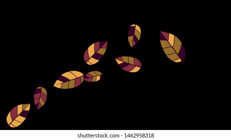 Cute  Pattern with Leaves for Greeting Card or Poster. Vector Background for Spring or Summer Design.
