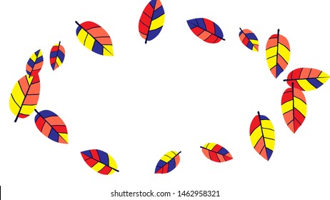 Cute  Pattern with Leaves for Greeting Card or Poster. Vector Background for Spring or Summer Design.
