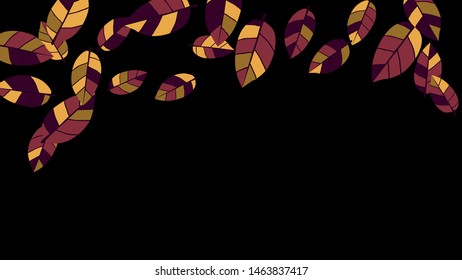 Cute  Pattern with Leaves for Greeting Card or Poster. Vector Background for Spring or Summer Design.
