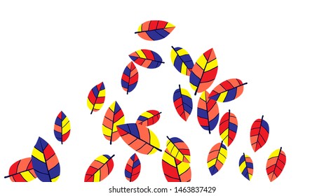 Cute  Pattern with Leaves for Greeting Card or Poster. Vector Background for Spring or Summer Design.
