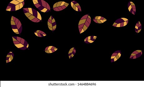 Cute  Pattern with Leaves for Greeting Card or Poster. Vector Background for Spring or Summer Design.
