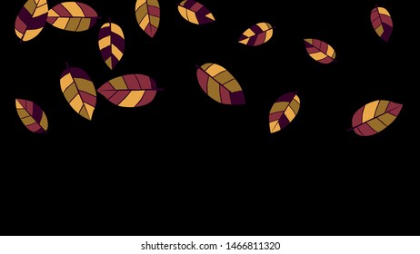 Cute  Pattern with Leaves for Greeting Card or Poster. Vector Background for Spring or Summer Design.
