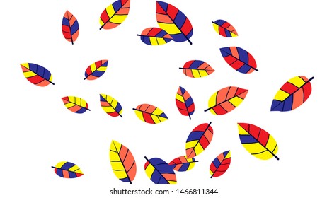 Cute  Pattern with Leaves for Greeting Card or Poster. Vector Background for Spring or Summer Design.
