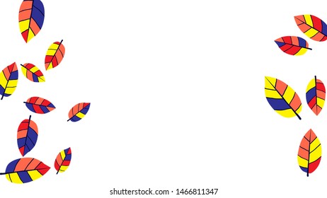Cute  Pattern with Leaves for Greeting Card or Poster. Vector Background for Spring or Summer Design.
