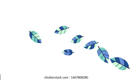 Cute  Pattern with Leaves for Greeting Card or Poster. Vector Background for Spring or Summer Design.
