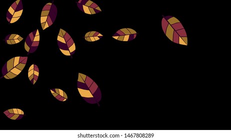 Cute  Pattern with Leaves for Greeting Card or Poster. Vector Background for Spring or Summer Design.
