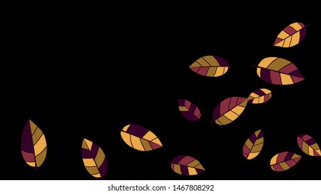 Cute  Pattern with Leaves for Greeting Card or Poster. Vector Background for Spring or Summer Design.
