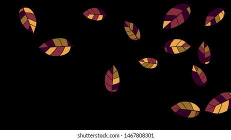 Cute  Pattern with Leaves for Greeting Card or Poster. Vector Background for Spring or Summer Design.

