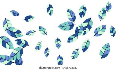 Cute  Pattern with Leaves for Greeting Card or Poster. Vector Background for Spring or Summer Design.
